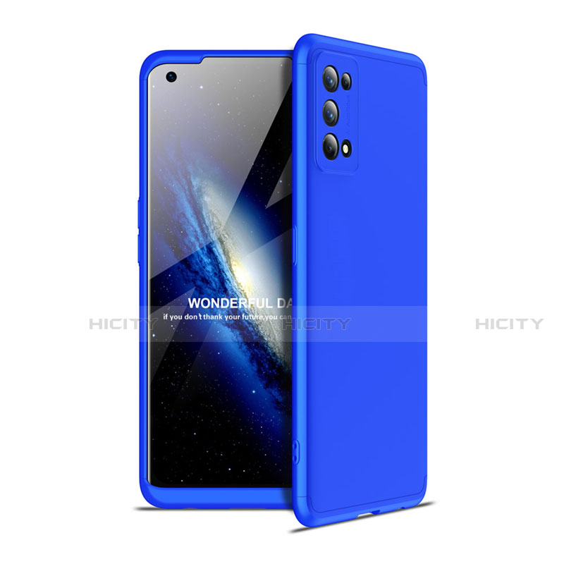 Custodia Plastica Rigida Cover Opaca Fronte e Retro 360 Gradi per Realme 7 Pro Blu