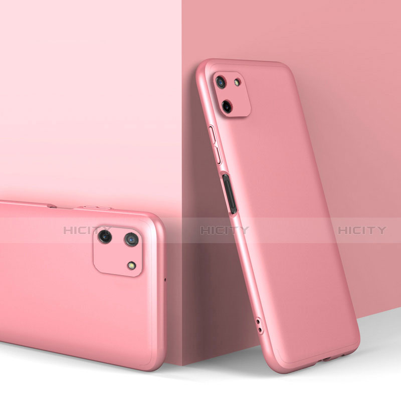 Custodia Plastica Rigida Cover Opaca Fronte e Retro 360 Gradi per Realme C11 Oro Rosa