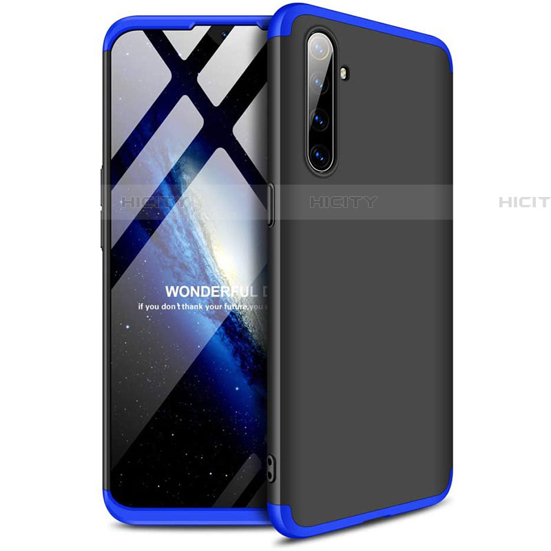 Custodia Plastica Rigida Cover Opaca Fronte e Retro 360 Gradi per Realme X2 Blu e Nero