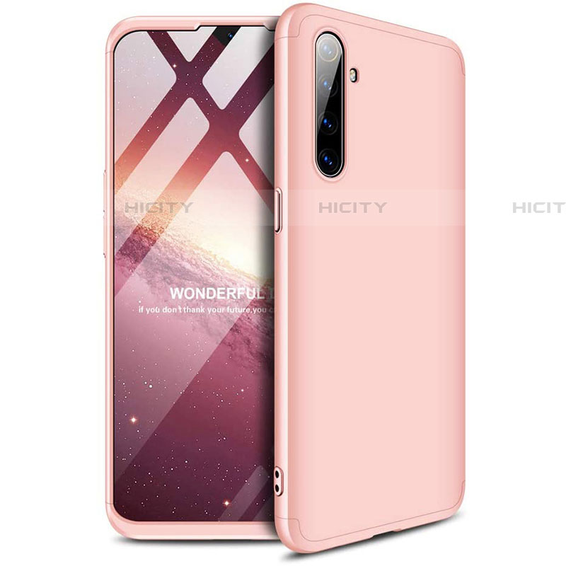 Custodia Plastica Rigida Cover Opaca Fronte e Retro 360 Gradi per Realme X2 Oro Rosa