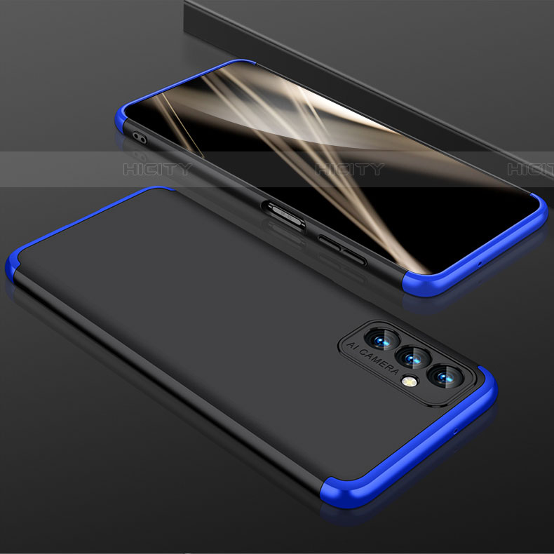 Custodia Plastica Rigida Cover Opaca Fronte e Retro 360 Gradi per Samsung Galaxy A24 4G Blu e Nero