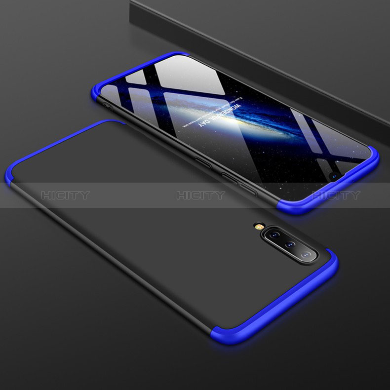 Custodia Plastica Rigida Cover Opaca Fronte e Retro 360 Gradi per Samsung Galaxy A50S Blu e Nero