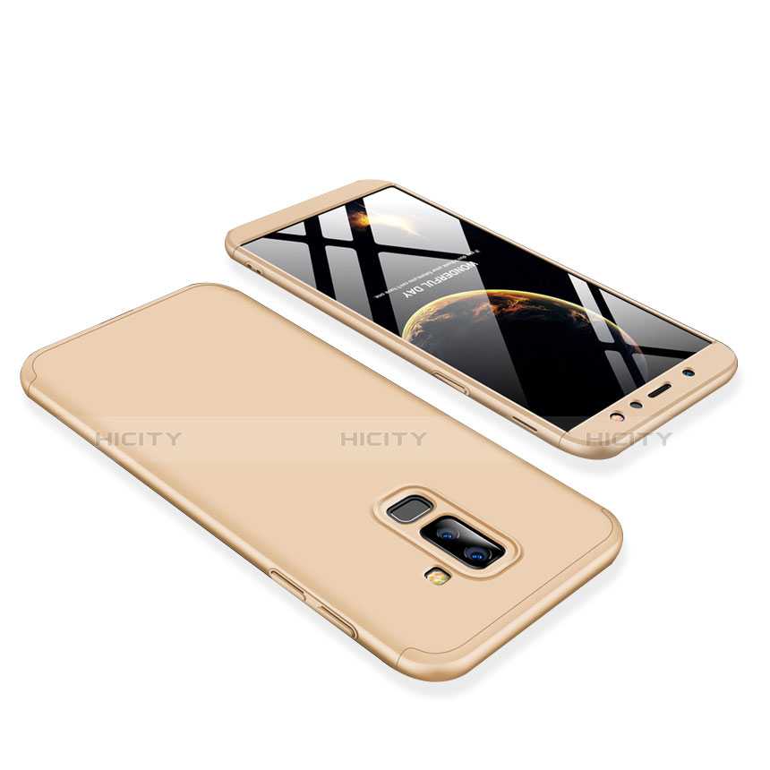 Custodia Plastica Rigida Cover Opaca Fronte e Retro 360 Gradi per Samsung Galaxy A6 Plus (2018) Oro