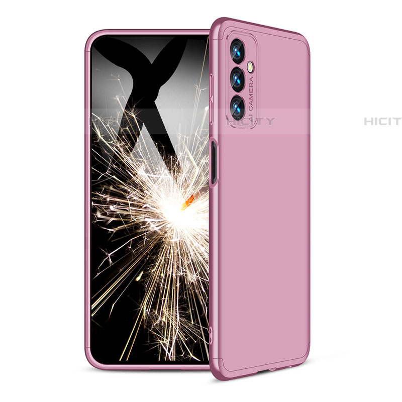 Custodia Plastica Rigida Cover Opaca Fronte e Retro 360 Gradi per Samsung Galaxy F13 4G Oro Rosa