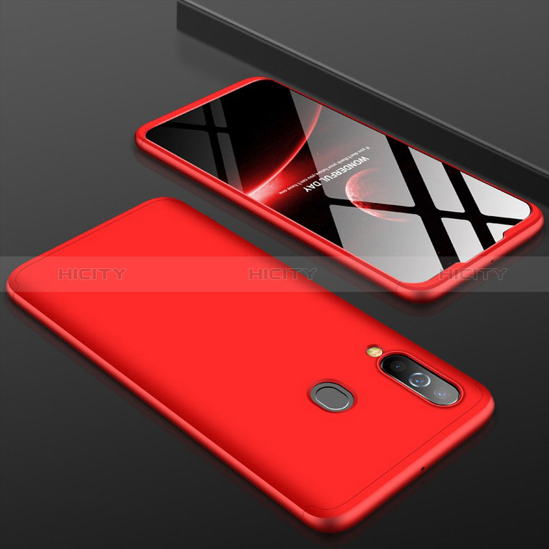 Custodia Plastica Rigida Cover Opaca Fronte e Retro 360 Gradi per Samsung Galaxy M40 Rosso