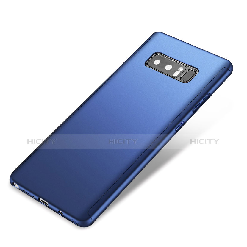 Custodia Plastica Rigida Cover Opaca Fronte e Retro 360 Gradi per Samsung Galaxy Note 8 Duos N950F Blu