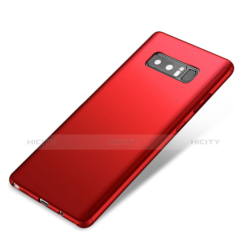 Custodia Plastica Rigida Cover Opaca Fronte e Retro 360 Gradi per Samsung Galaxy Note 8 Rosso