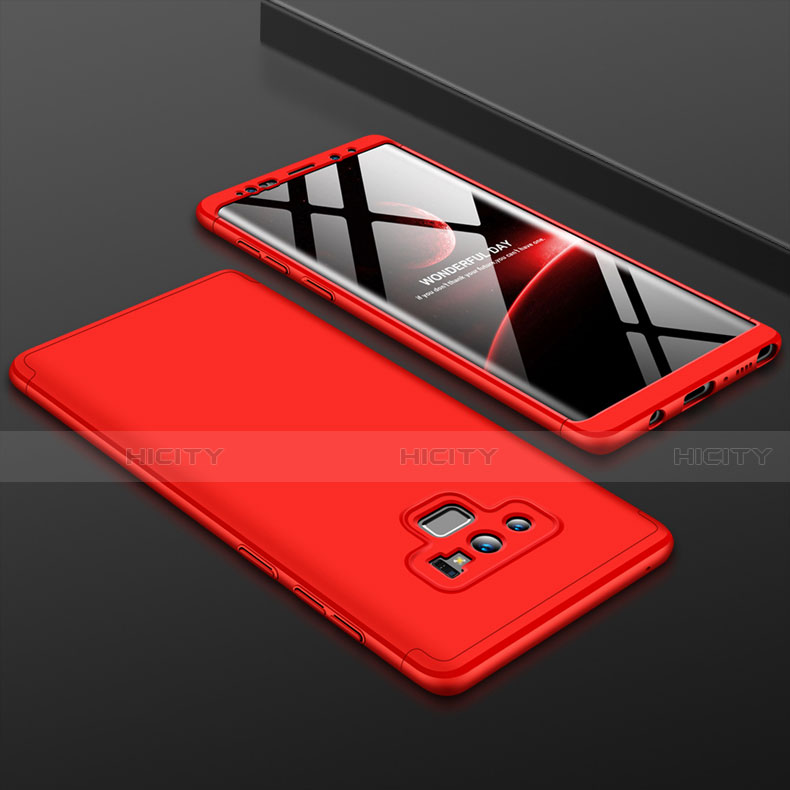 Custodia Plastica Rigida Cover Opaca Fronte e Retro 360 Gradi per Samsung Galaxy Note 9 Rosso