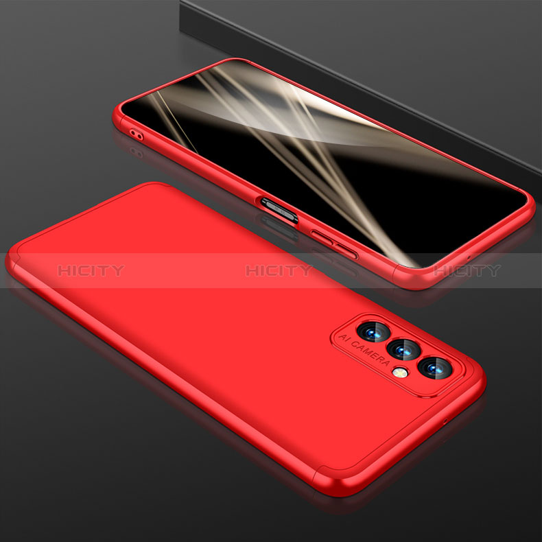 Custodia Plastica Rigida Cover Opaca Fronte e Retro 360 Gradi per Samsung Galaxy Quantum2 5G Rosso