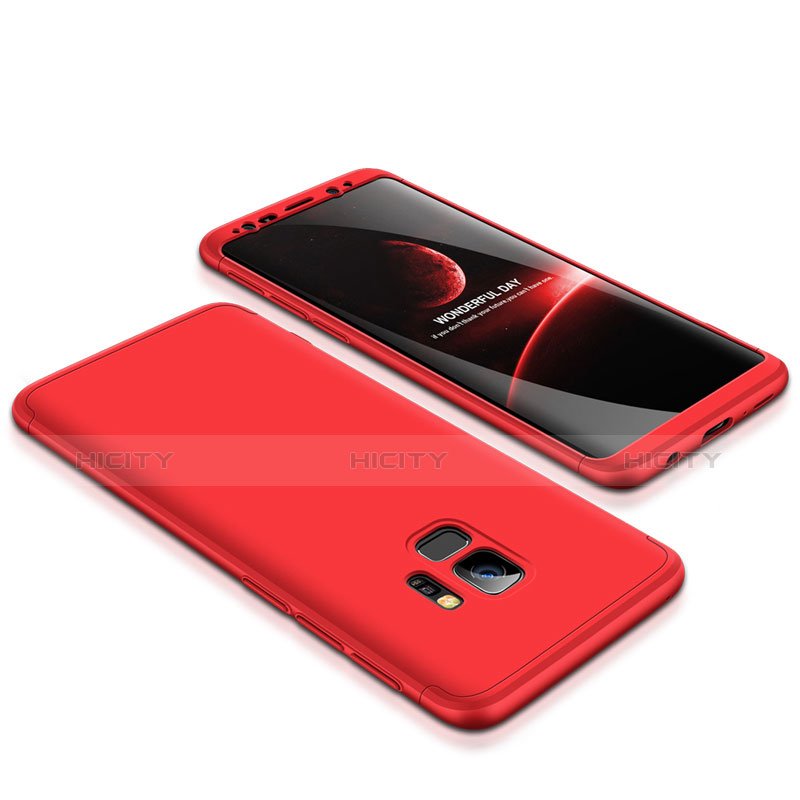 Custodia Plastica Rigida Cover Opaca Fronte e Retro 360 Gradi per Samsung Galaxy S9 Rosso