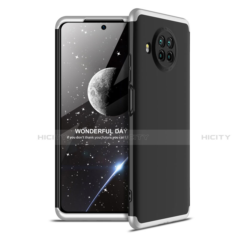 Custodia Plastica Rigida Cover Opaca Fronte e Retro 360 Gradi per Xiaomi Mi 10T Lite 5G Argento e Nero