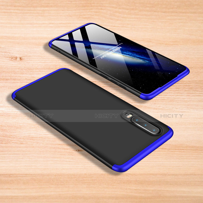 Custodia Plastica Rigida Cover Opaca Fronte e Retro 360 Gradi per Xiaomi Mi 9 Lite Blu e Nero