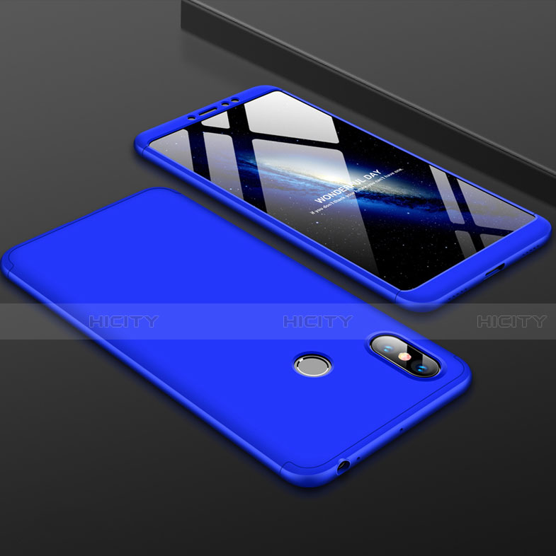 Custodia Plastica Rigida Cover Opaca Fronte e Retro 360 Gradi per Xiaomi Mi Max 3 Blu