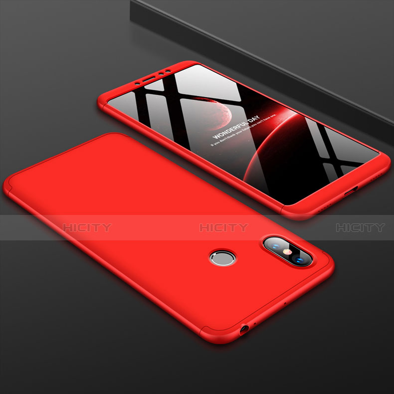 Custodia Plastica Rigida Cover Opaca Fronte e Retro 360 Gradi per Xiaomi Mi Max 3 Rosso