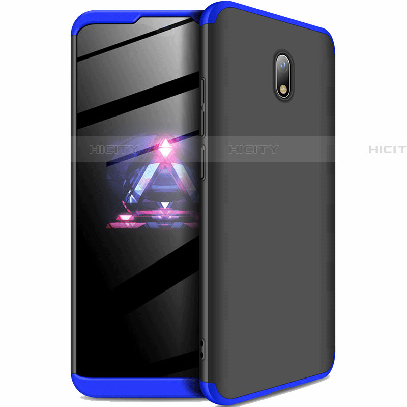 Custodia Plastica Rigida Cover Opaca Fronte e Retro 360 Gradi per Xiaomi Redmi 8A Blu e Nero