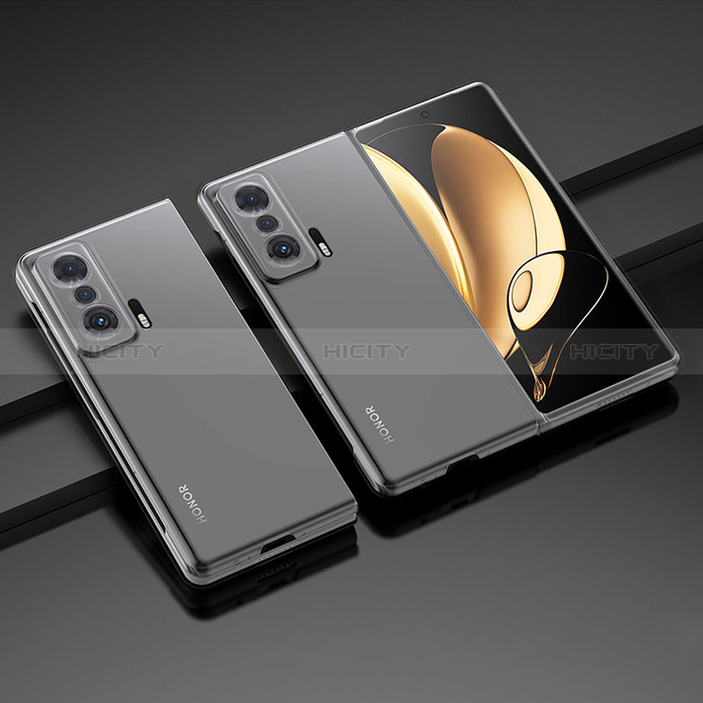 Custodia Plastica Rigida Cover Opaca Fronte e Retro 360 Gradi QH1 per Huawei Honor Magic V 5G Grigio