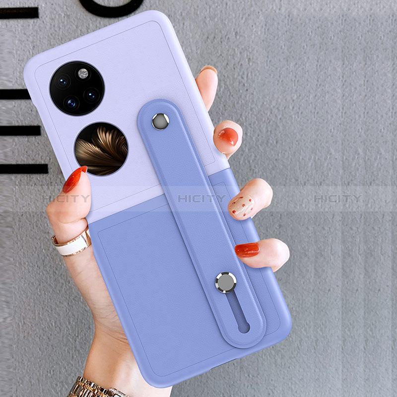 Custodia Plastica Rigida Cover Opaca Fronte e Retro 360 Gradi QH4 per Huawei P50 Pocket