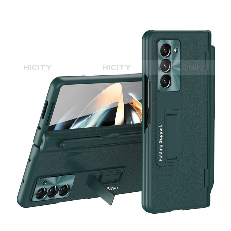 Custodia Plastica Rigida Cover Opaca Fronte e Retro 360 Gradi QH4 per Samsung Galaxy Z Fold5 5G Verde