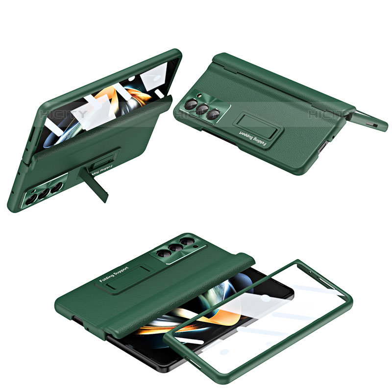 Custodia Plastica Rigida Cover Opaca Fronte e Retro 360 Gradi QH5 per Samsung Galaxy Z Fold5 5G Verde