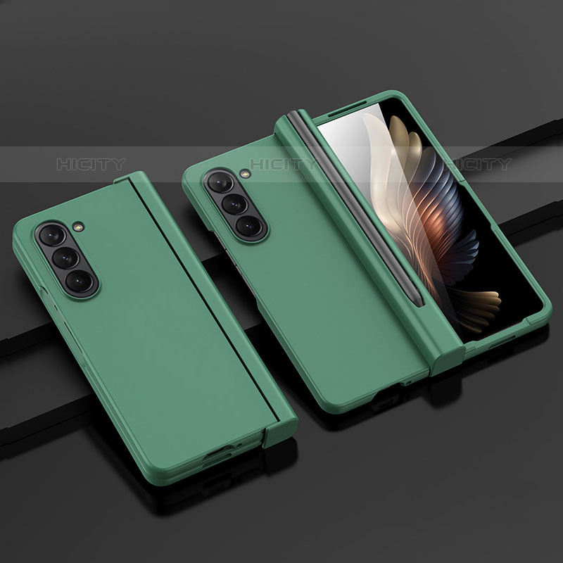 Custodia Plastica Rigida Cover Opaca Fronte e Retro 360 Gradi SD2 per Samsung Galaxy Z Fold5 5G Verde