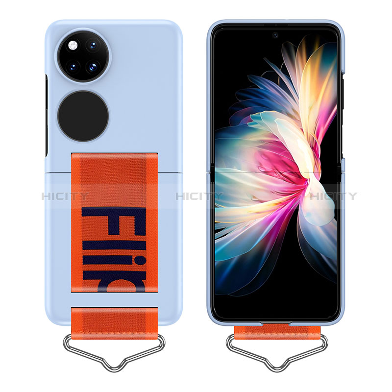 Custodia Plastica Rigida Cover Opaca Fronte e Retro 360 Gradi Z01L per Huawei P50 Pocket