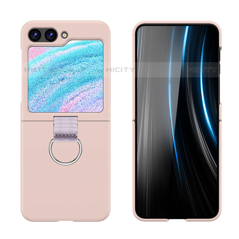 Custodia Plastica Rigida Cover Opaca Fronte e Retro 360 Gradi Z03L per Samsung Galaxy Z Flip5 5G Rosa