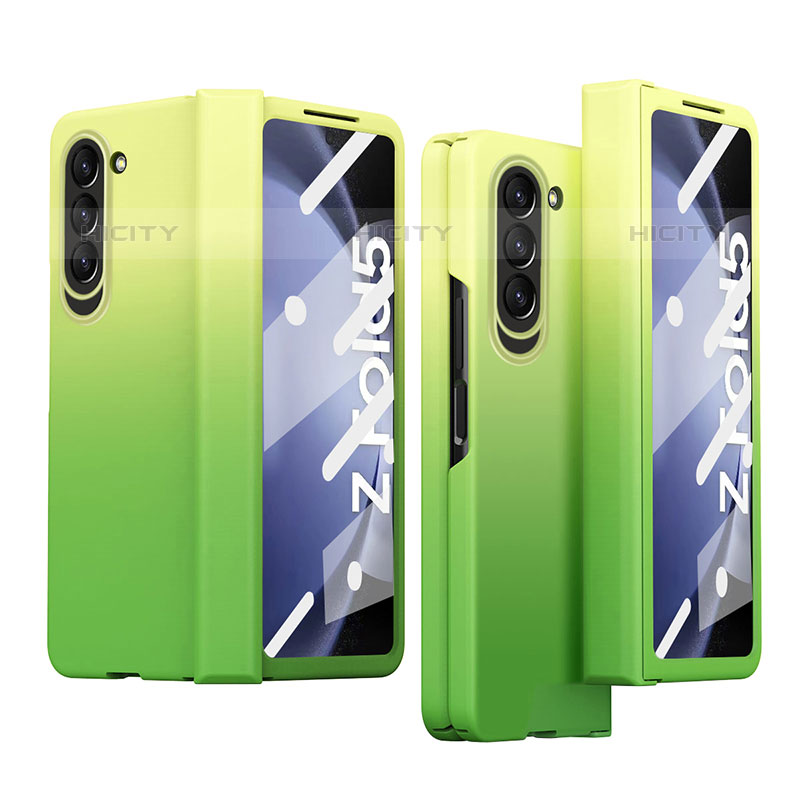 Custodia Plastica Rigida Cover Opaca Fronte e Retro 360 Gradi Z03L per Samsung Galaxy Z Fold5 5G Verde