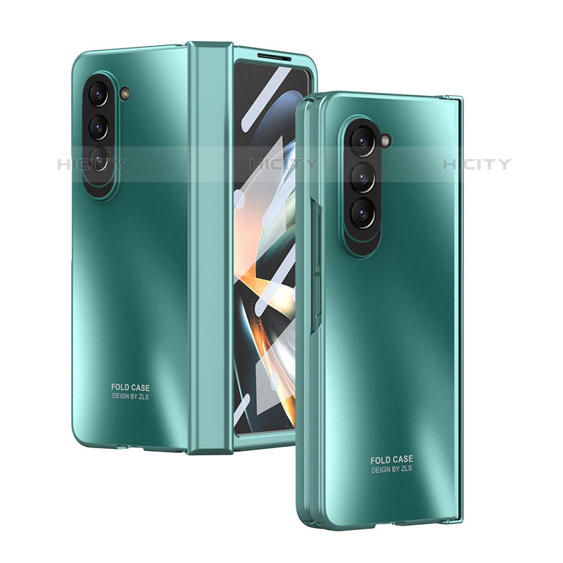 Custodia Plastica Rigida Cover Opaca Fronte e Retro 360 Gradi Z04L per Samsung Galaxy Z Fold5 5G Verde