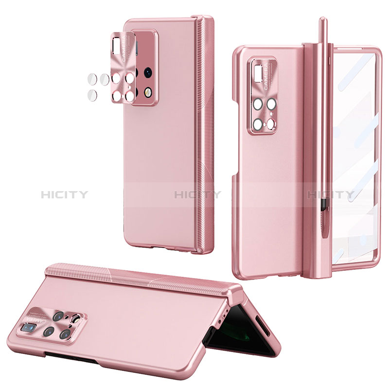 Custodia Plastica Rigida Cover Opaca Fronte e Retro 360 Gradi ZL1 per Huawei Mate X2 Oro Rosa