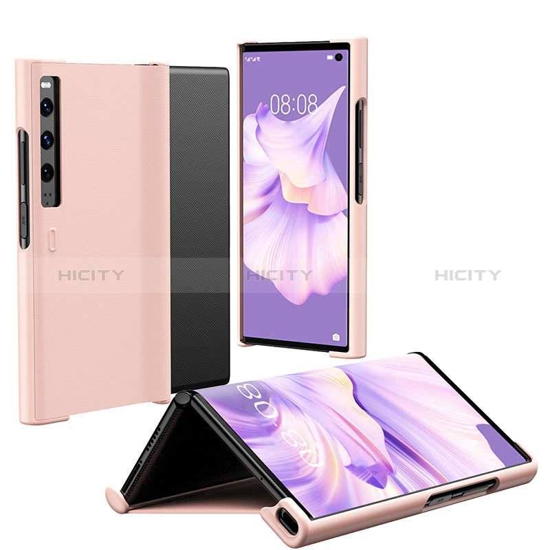 Custodia Plastica Rigida Cover Opaca Fronte e Retro 360 Gradi ZL1 per Huawei Mate Xs 2 Oro Rosa