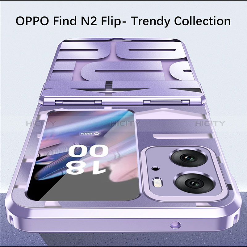 Custodia Plastica Rigida Cover Opaca Fronte e Retro 360 Gradi ZL1 per Oppo Find N2 Flip 5G