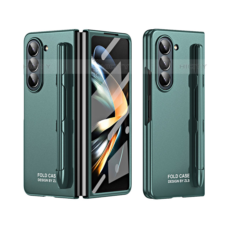 Custodia Plastica Rigida Cover Opaca Fronte e Retro 360 Gradi ZL2 per Samsung Galaxy Z Fold5 5G Verde