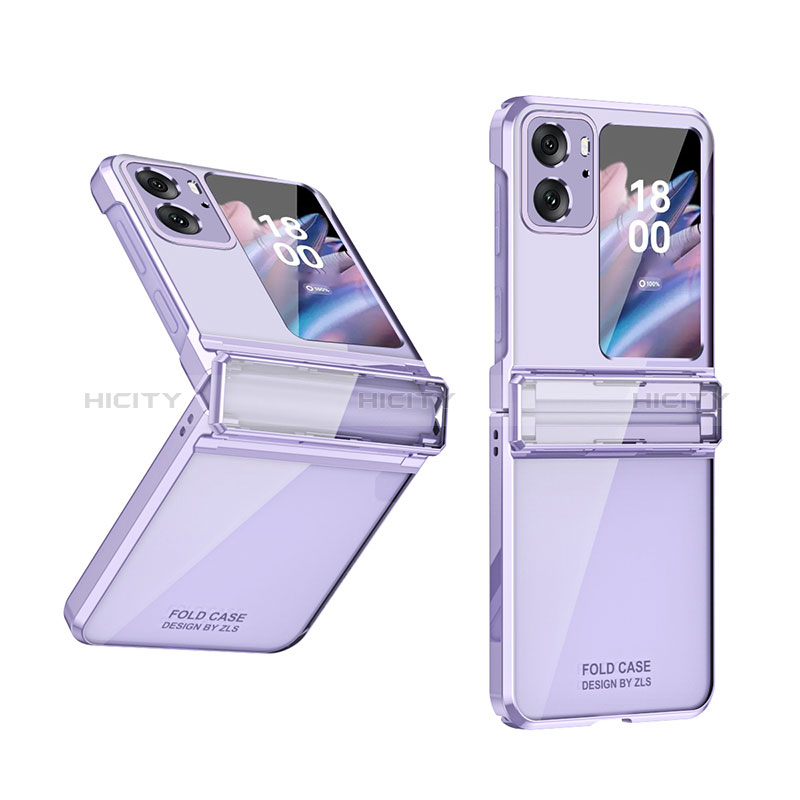 Custodia Plastica Rigida Cover Opaca Fronte e Retro 360 Gradi ZL3 per Oppo Find N2 Flip 5G Viola