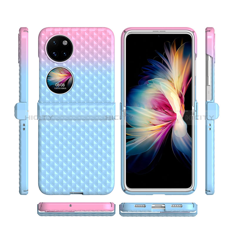 Custodia Plastica Rigida Cover Opaca Fronte e Retro 360 Gradi ZL5 per Huawei P50 Pocket