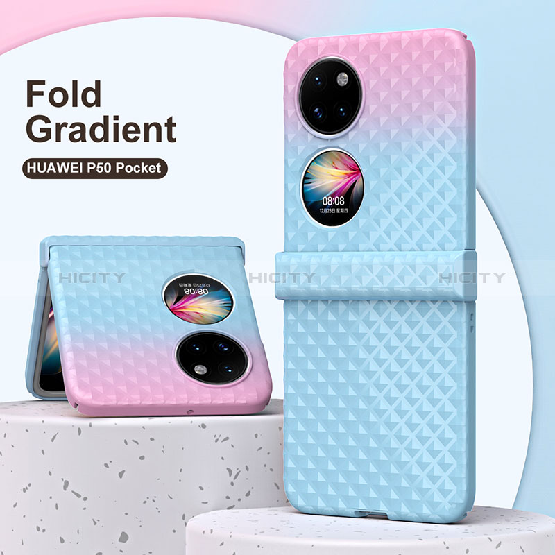 Custodia Plastica Rigida Cover Opaca Fronte e Retro 360 Gradi ZL5 per Huawei P50 Pocket