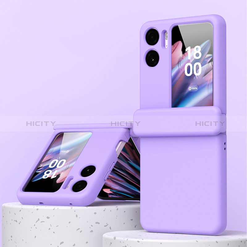 Custodia Plastica Rigida Cover Opaca Fronte e Retro 360 Gradi ZL6 per Oppo Find N2 Flip 5G Viola