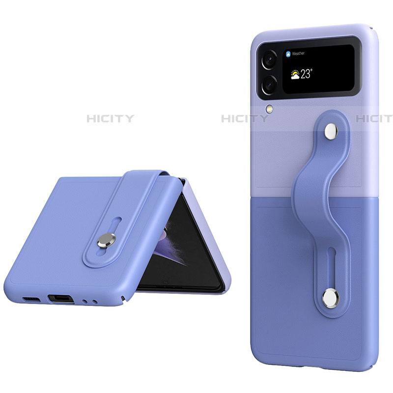 Custodia Plastica Rigida Cover Opaca H01 per Samsung Galaxy Z Flip4 5G Grigio Lavanda