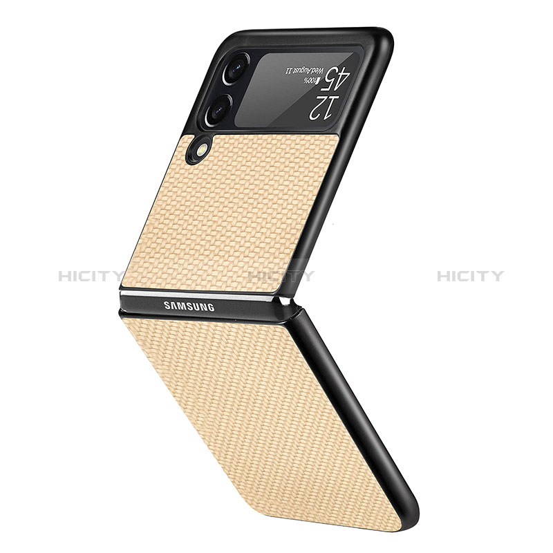 Custodia Plastica Rigida Cover Opaca H05 per Samsung Galaxy Z Flip3 5G Oro