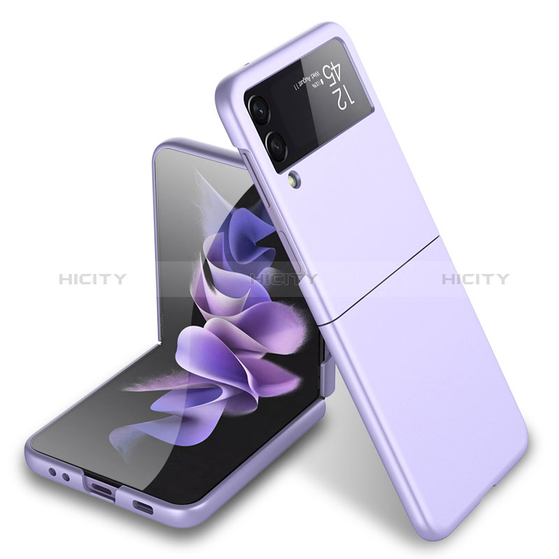 Custodia Plastica Rigida Cover Opaca L03 per Samsung Galaxy Z Flip3 5G Grigio Lavanda