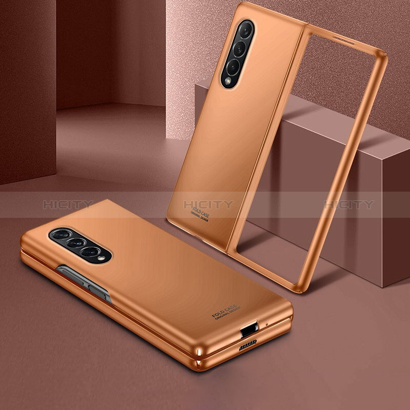 Custodia Plastica Rigida Cover Opaca L04 per Samsung Galaxy Z Fold3 5G Oro