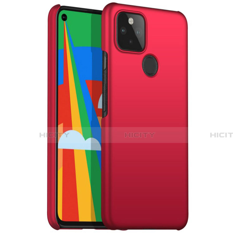 Custodia Plastica Rigida Cover Opaca M01 per Google Pixel 5 Rosso