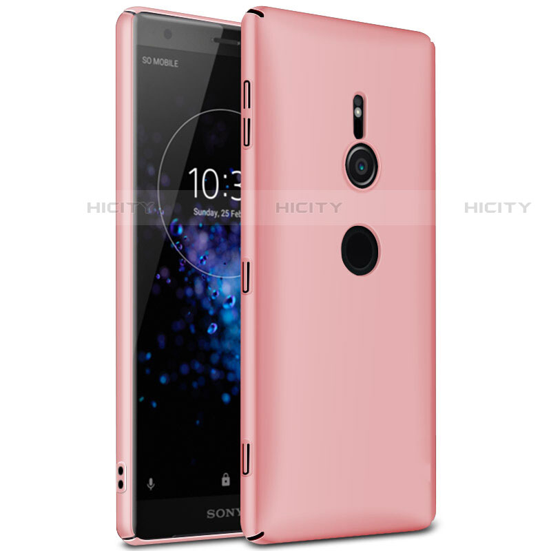 Custodia Plastica Rigida Cover Opaca M01 per Sony Xperia XZ2 Oro Rosa