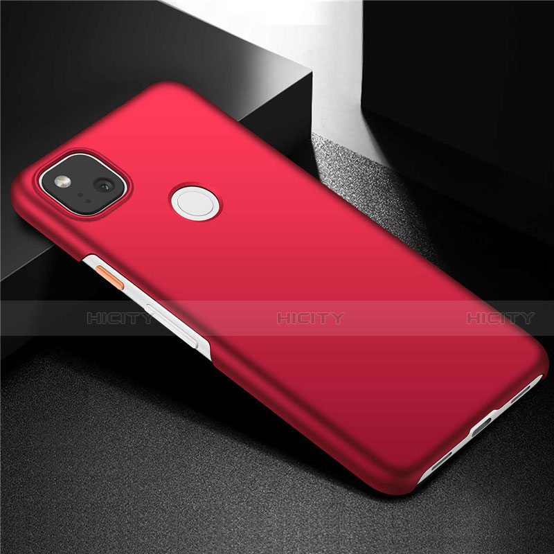 Custodia Plastica Rigida Cover Opaca M02 per Google Pixel 4a Rosso