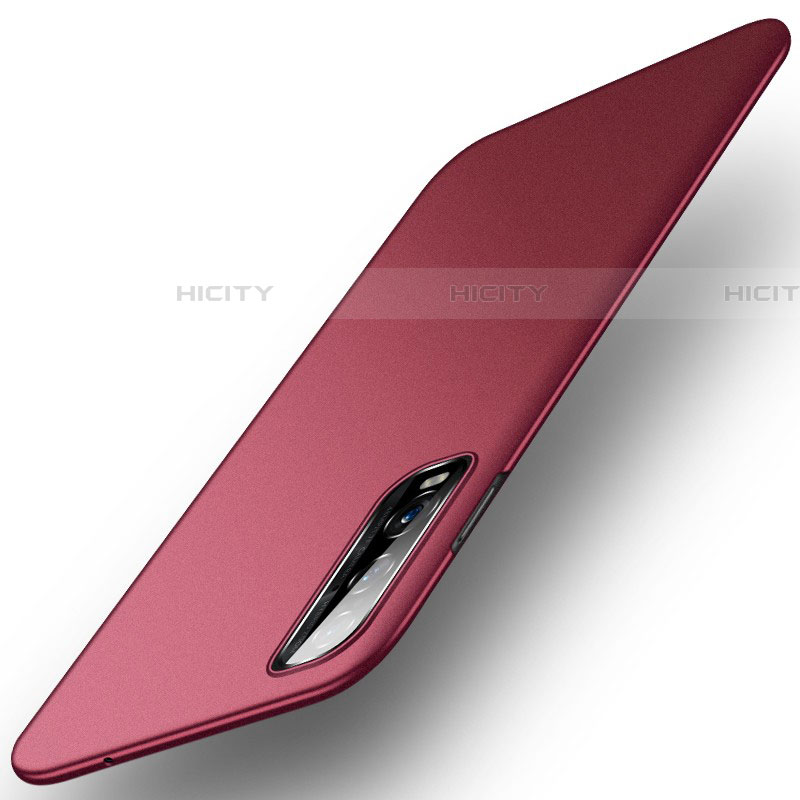 Custodia Plastica Rigida Cover Opaca M02 per Oppo Find X2 Rosso Rosa