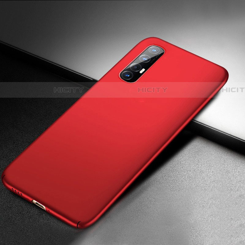 Custodia Plastica Rigida Cover Opaca M04 per Oppo Reno3 Pro Rosso