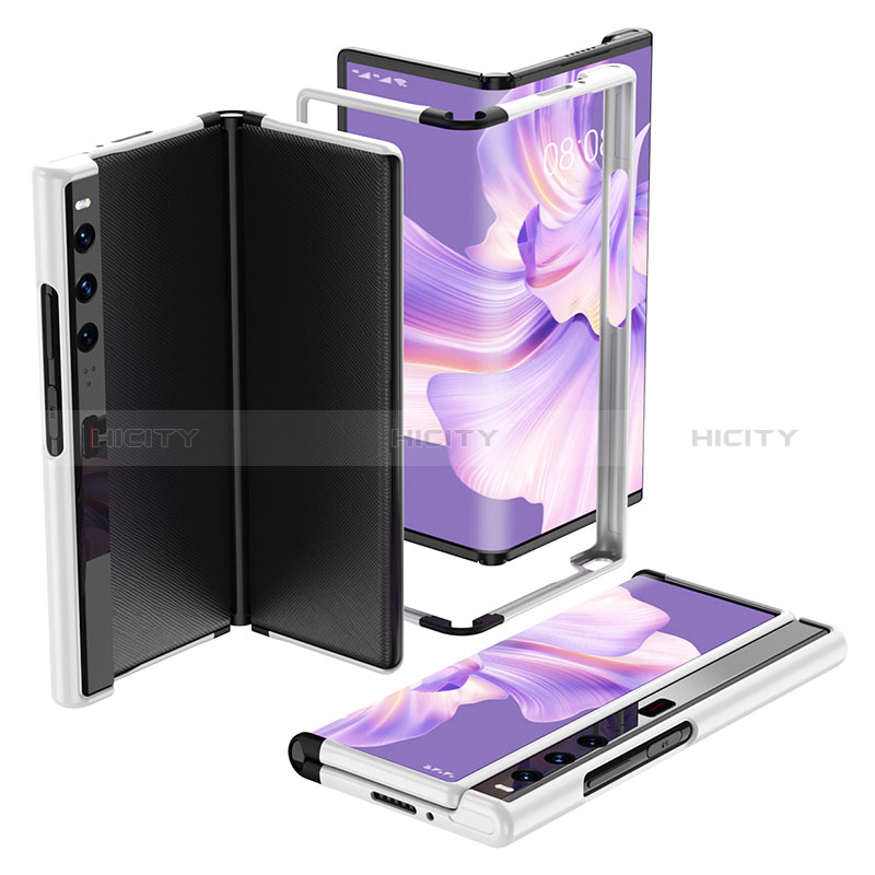 Custodia Plastica Rigida Cover Opaca P01 per Huawei Mate Xs 2 Argento