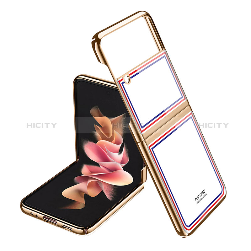 Custodia Plastica Rigida Cover Opaca P01 per Samsung Galaxy Z Flip3 5G Oro