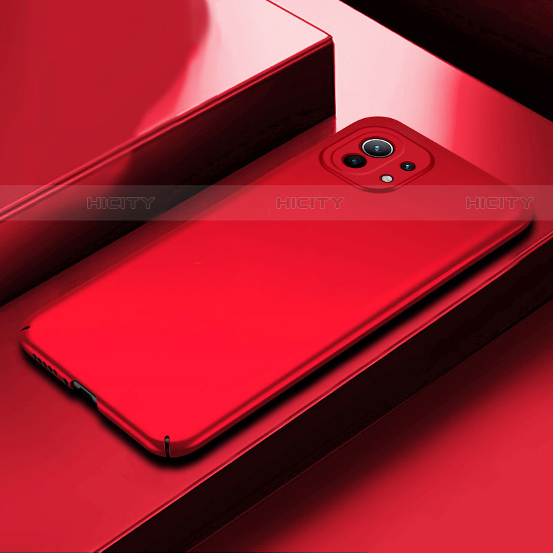 Custodia Plastica Rigida Cover Opaca P01 per Xiaomi Mi 11 Lite 5G NE Rosso