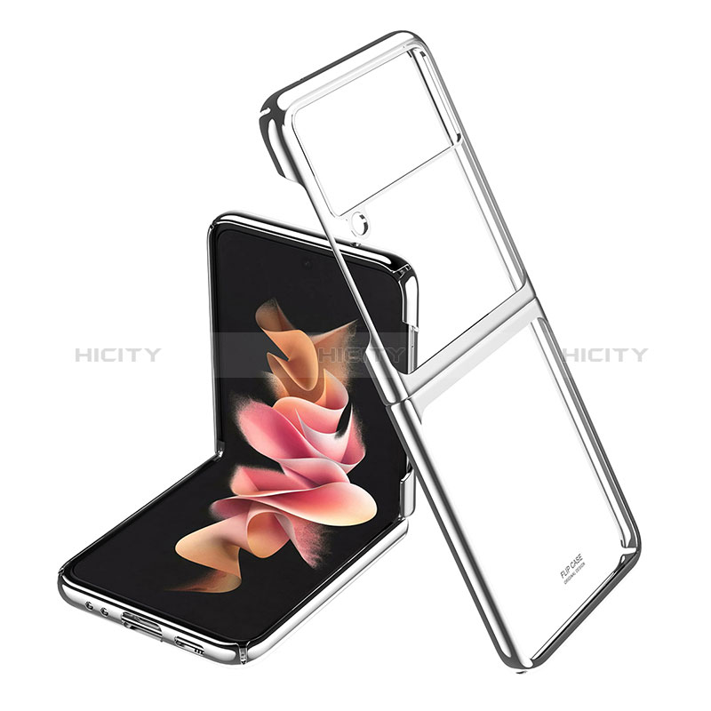 Custodia Plastica Rigida Cover Opaca P02 per Samsung Galaxy Z Flip3 5G Argento