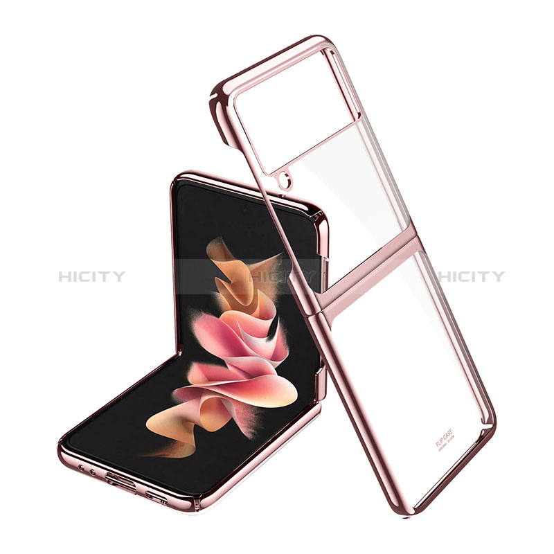 Custodia Plastica Rigida Cover Opaca P02 per Samsung Galaxy Z Flip3 5G Oro Rosa